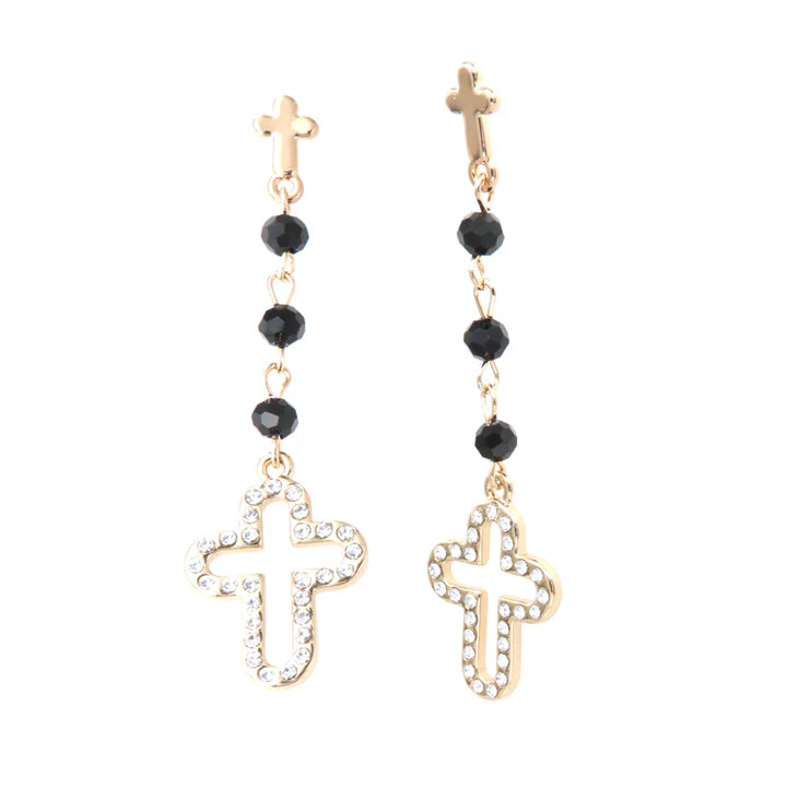 Orecchini in Metallo con croci pendenti