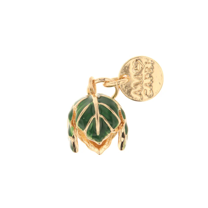 Ciondolo in Metallo campanella a forma di foglie impreziosita da smalti colorati