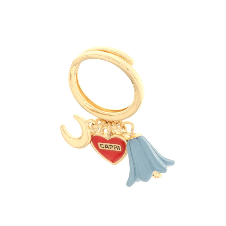 AMO CAPRI - ANELLO CHARMS PENDENTE