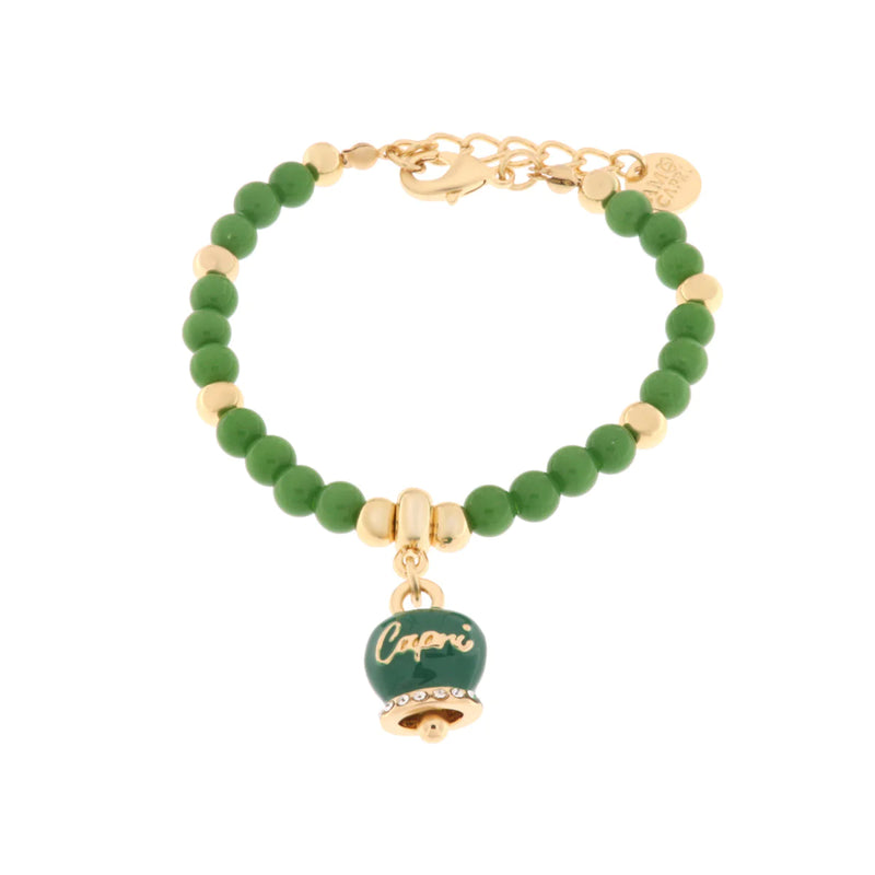 By Simon - Bracciale in Metallo Con campanella portafotuna Capri