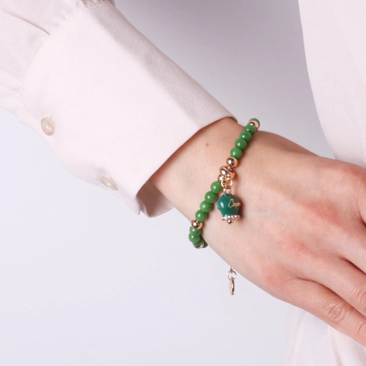 By Simon - Bracciale in Metallo Con campanella portafotuna Capri