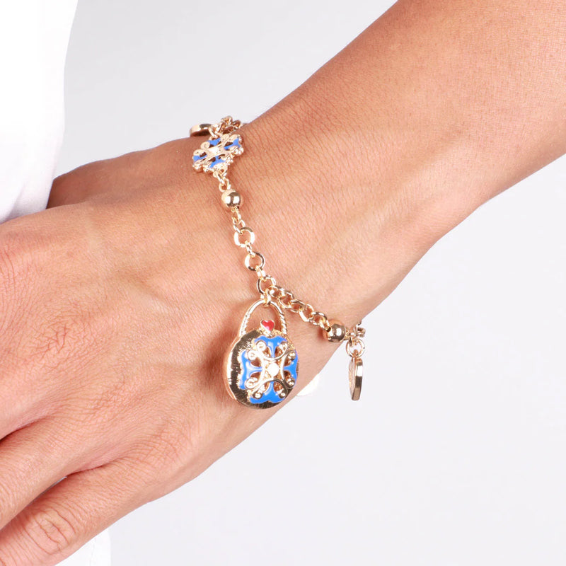 By Simon - Bracciale in Metallo con borsetta impreziosita da maioliche