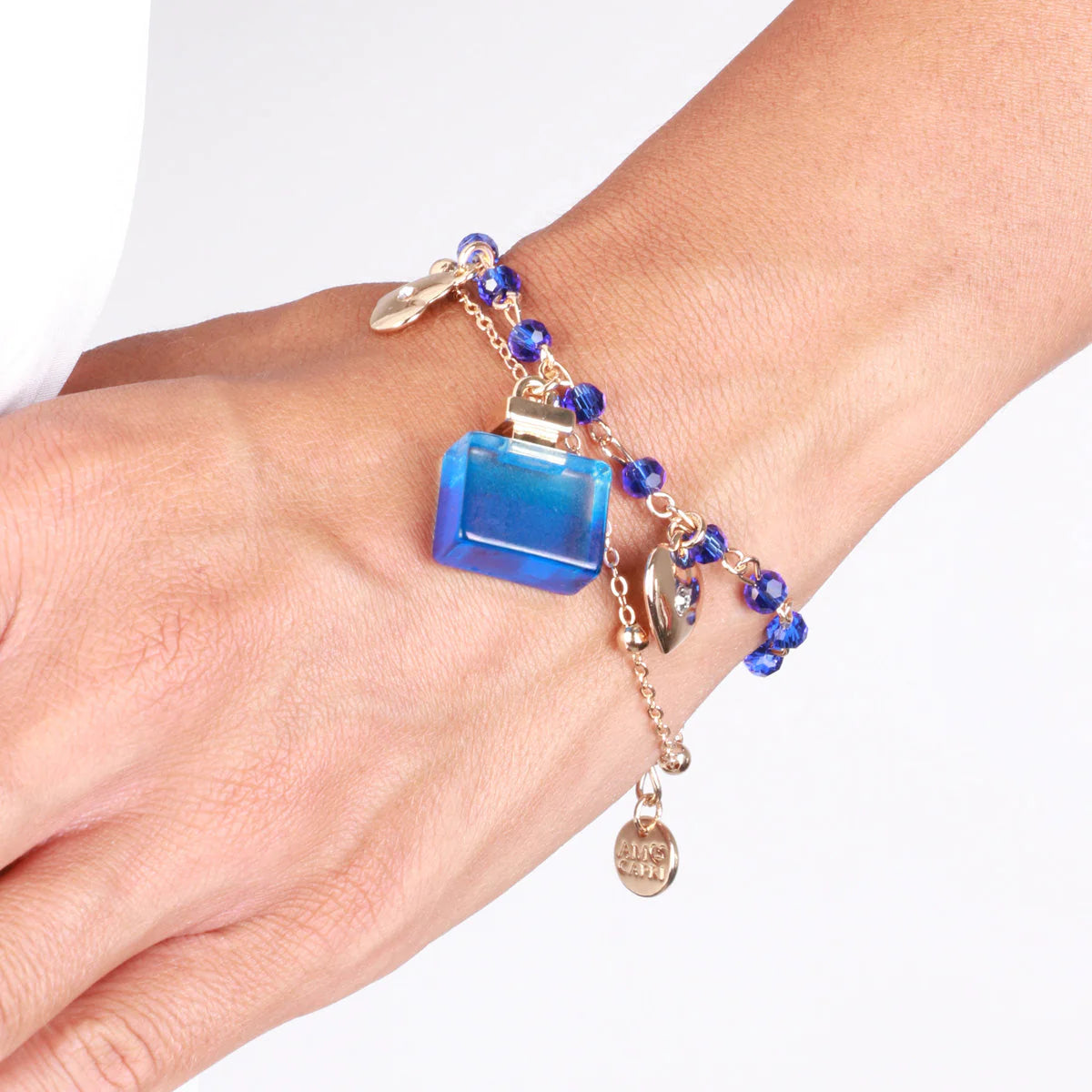 By Simon - Bracciale in Metallo con profumo e pietre blu