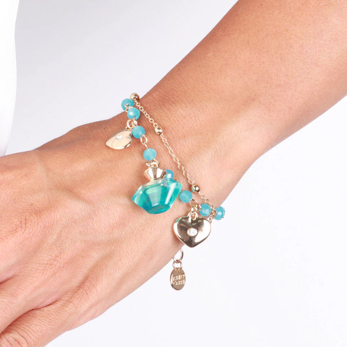 By Simon - Bracciale in Metallo con profumo e pietre azzurre