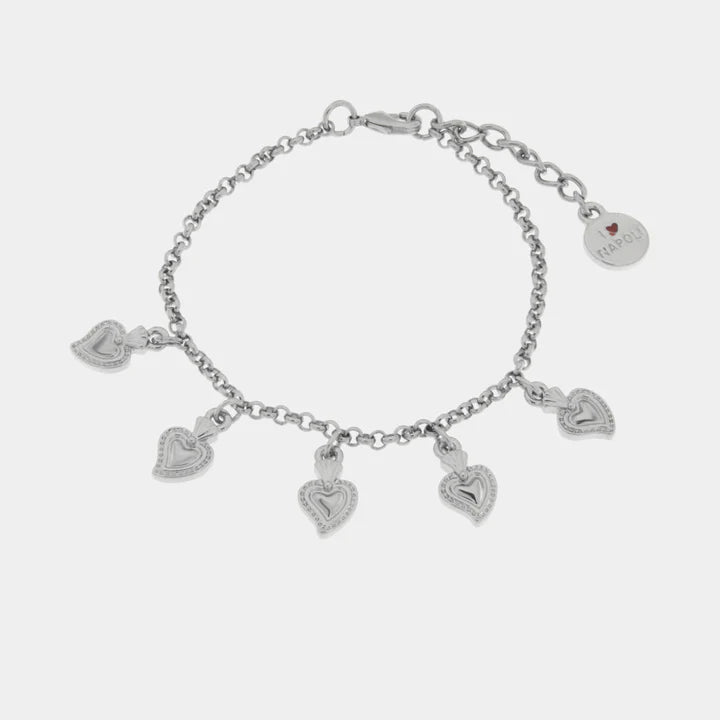 BY SIMON-Bracciale in Metallo pendenti cuori sacro