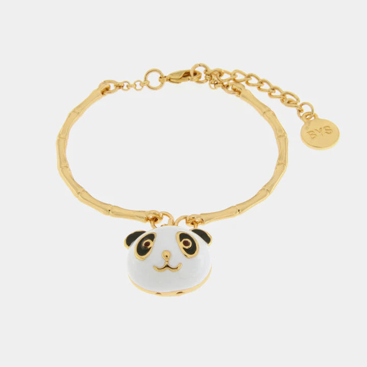 BY SIMON-Bracciale in Metallo con ciondolo a forma di panda