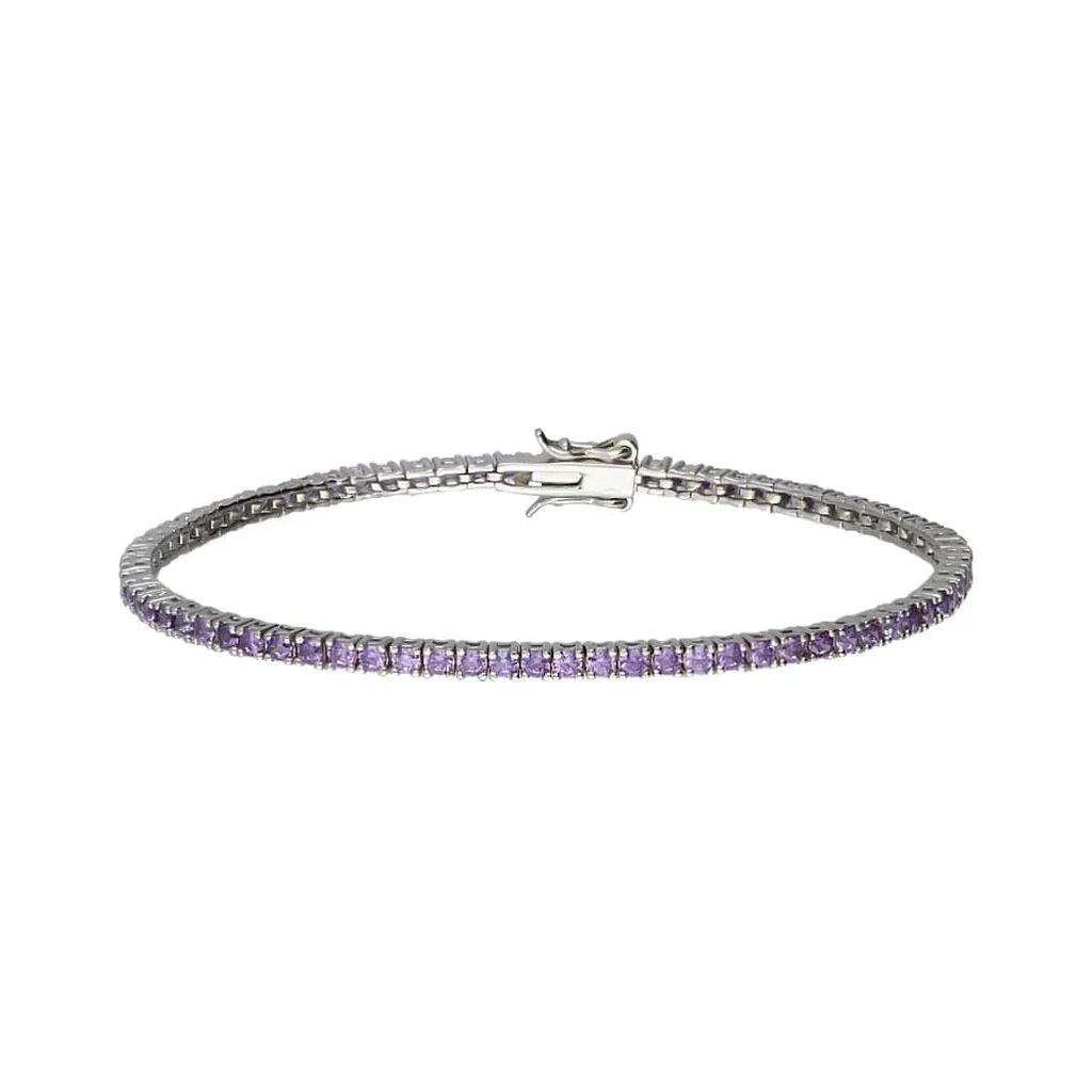 PREZIOSI ARGENTO 9925 - Bracciale tennis viola