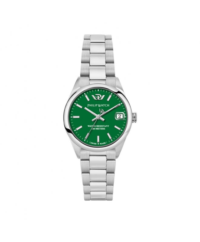 Philip Watch - Caribe 31mm 3h green dial br ss