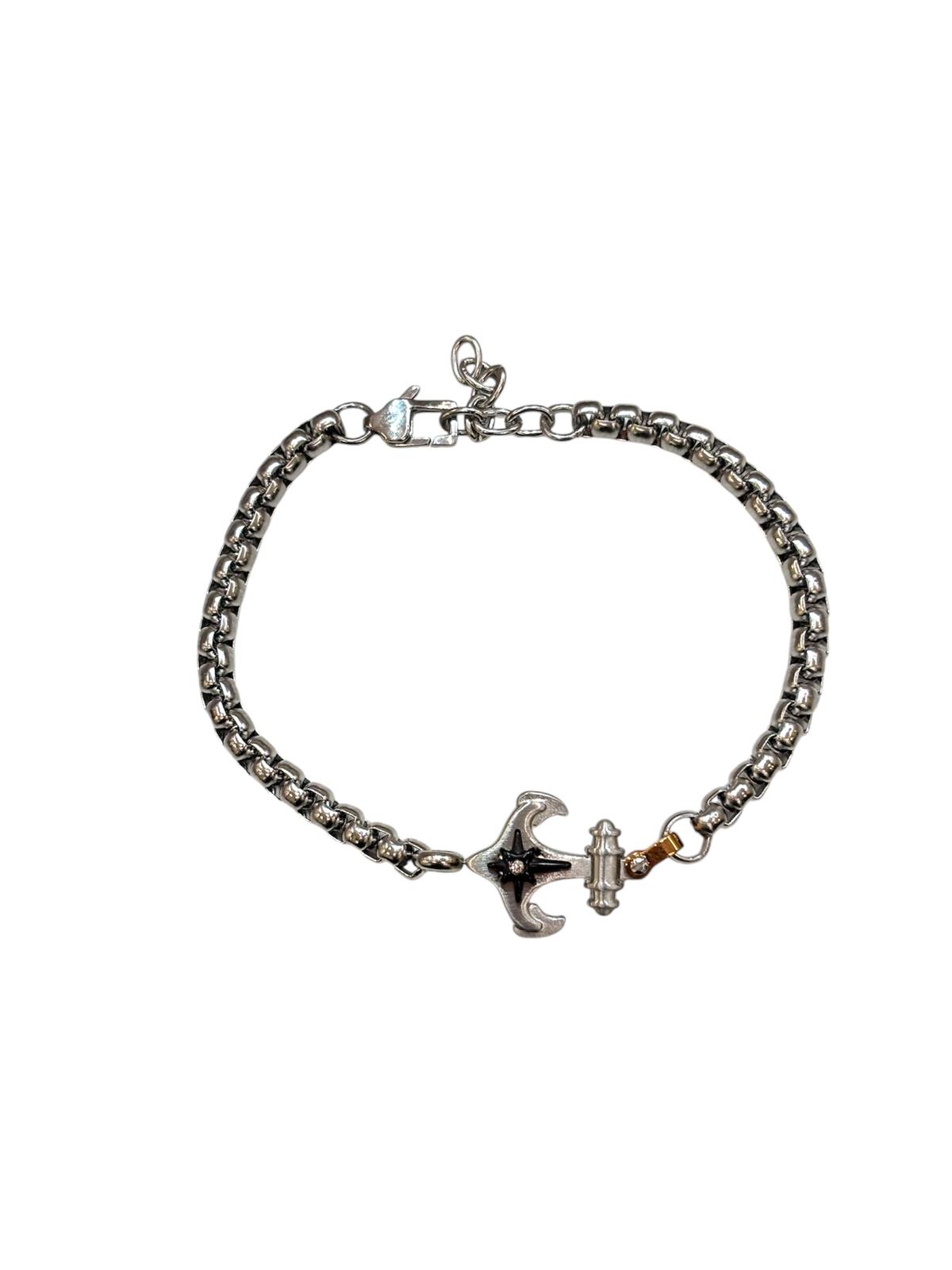 LUCA BARRA - BRACCIALE UOMO CON ANCORA