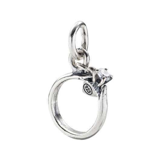 Amen - Charm Anello Solitario Zircone - CH-FAS01