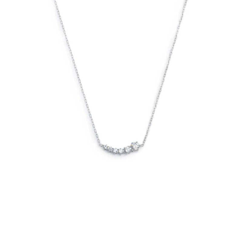 MARLU -Collana catena cutting cross con zirconi centrali