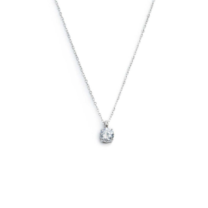 MARLU - Collana catena cutting cross zircone centrale 7mm