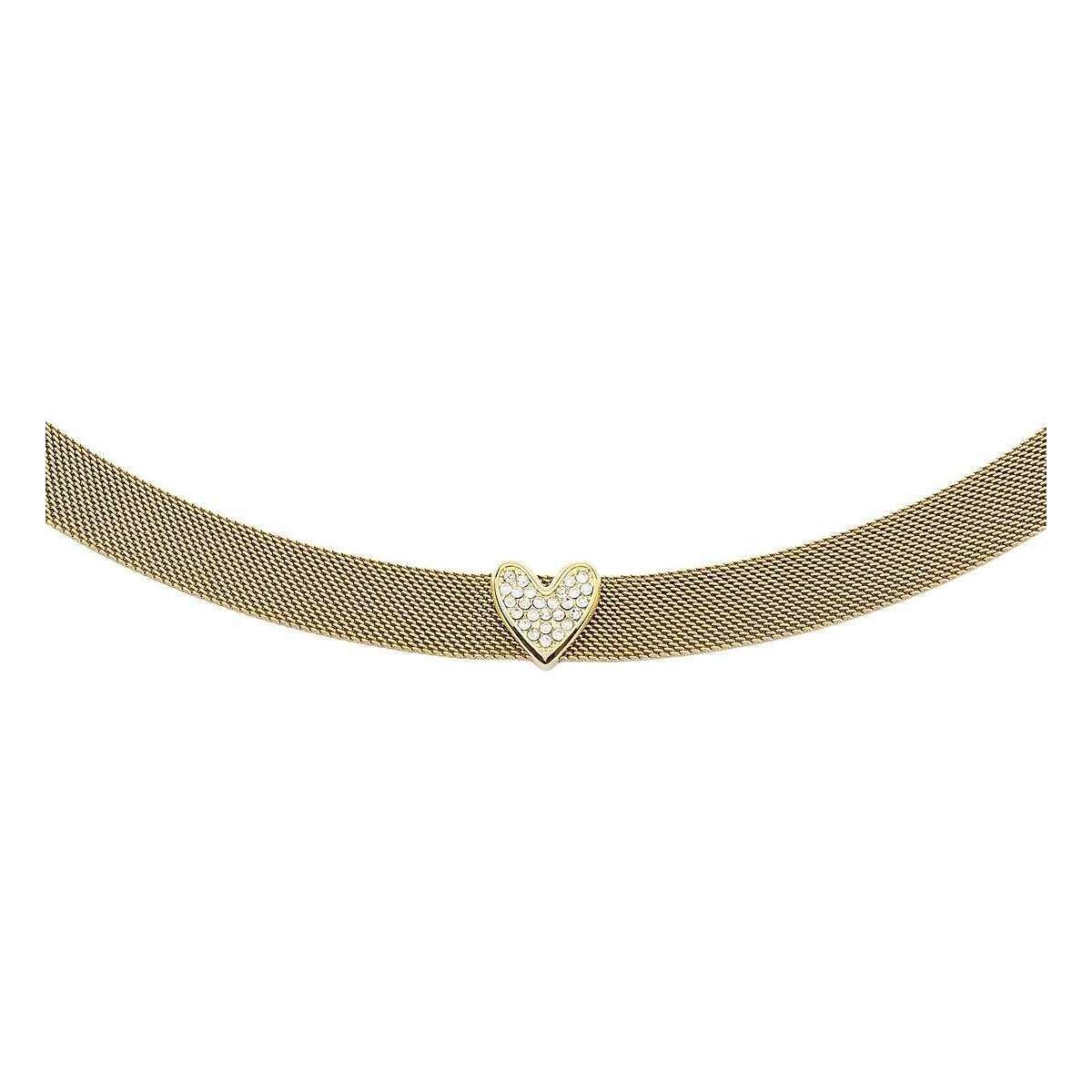 Collana choker Liu Jo in acciaio gold con cuore - LJ1867