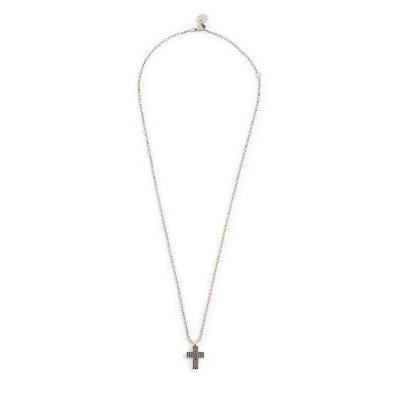 MARLU -Collana con croce pendente con zirconi