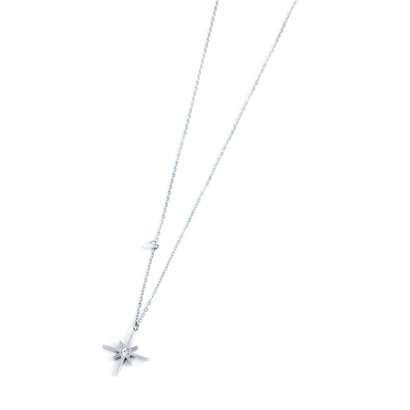 MARLU - Collana rosa dei venti pendente 15mm e zircone