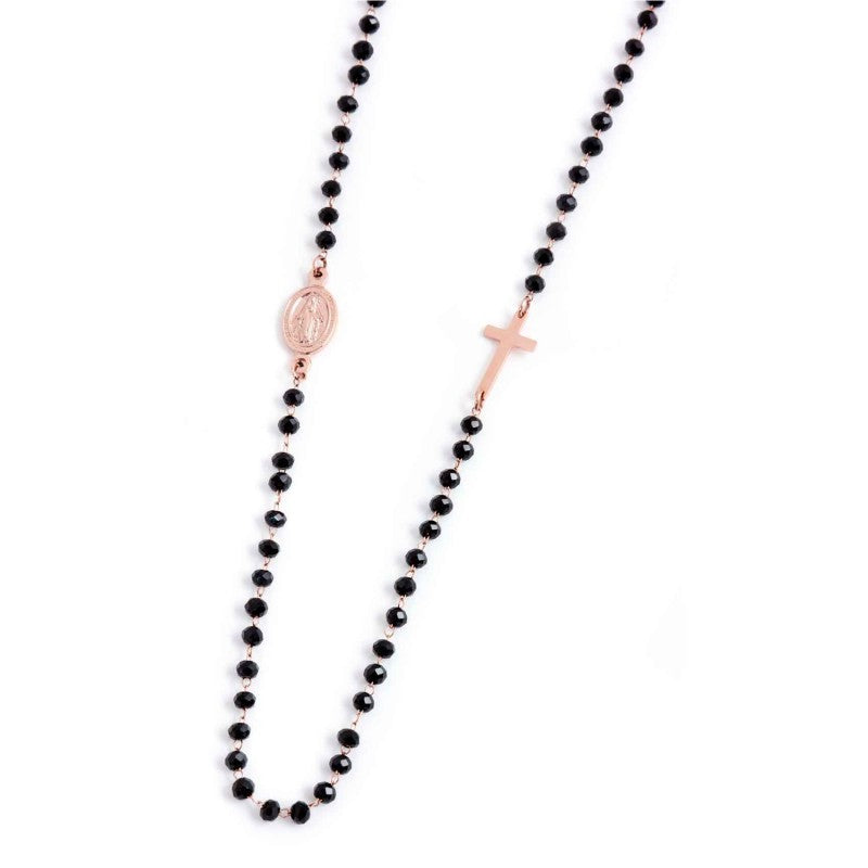 MARLU- Collana rosario cristalli sfaccettati