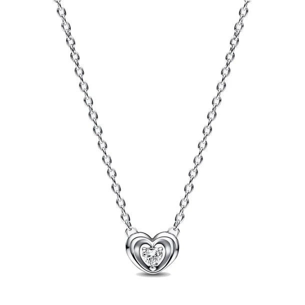 Pandora-Collana Cuore Splendente con Pietra