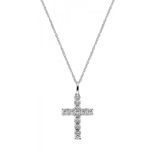 AMEN - Collana Amen Croci in argento con zirconi donna CRBB01