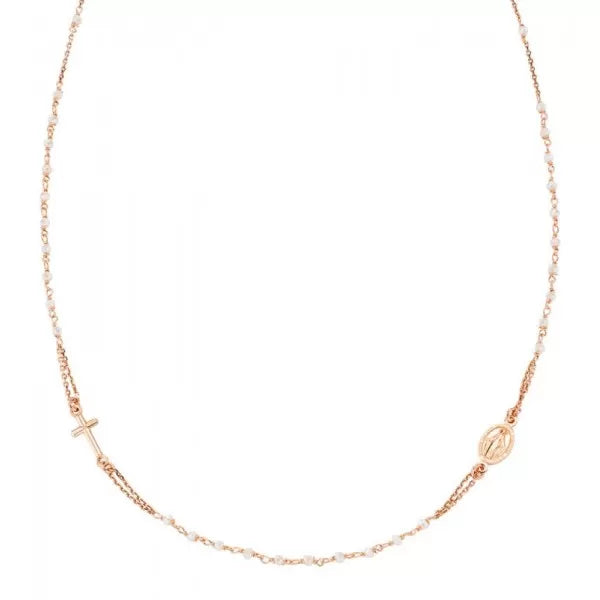 AMEN - Collana Rosario Amen in argento con cristalli donna CRO10RBI3