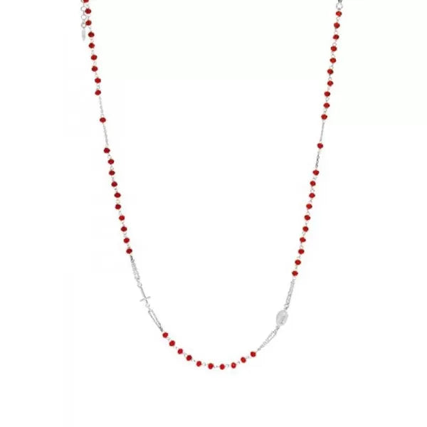 PREZIOSI ARGENTO 925  - Collana Rosario  in argento con cristalli