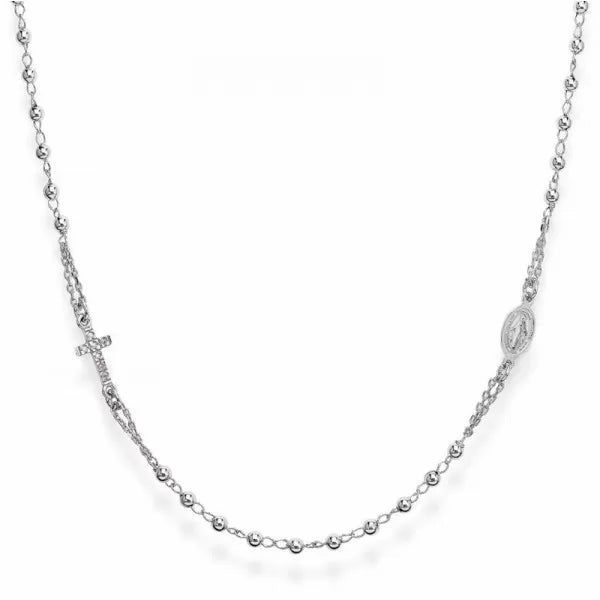 AMEN - Collana Rosario Amen in argento con zirconi CROBZ3