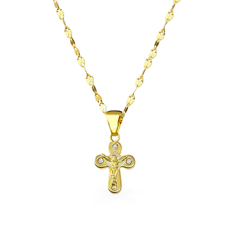 Collana in Oro con Croce - Oro18kt - 2,9 gr.