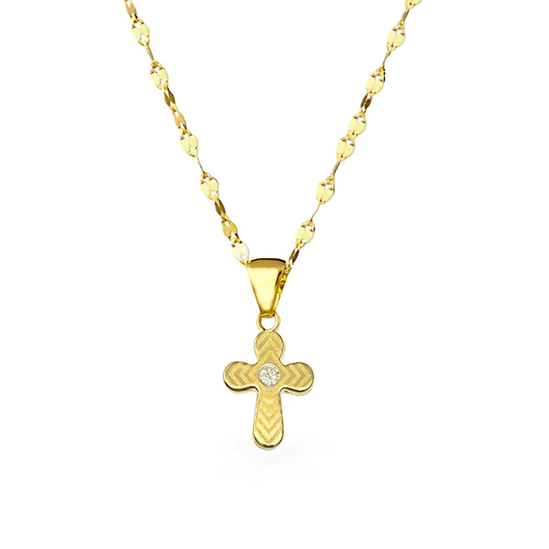Collana in Oro con Croce Design - Oro18kt - 2,3 gr.
