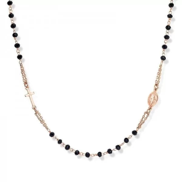 AMEN - Collana Rosario Amen in argento con cristalli CRORN3