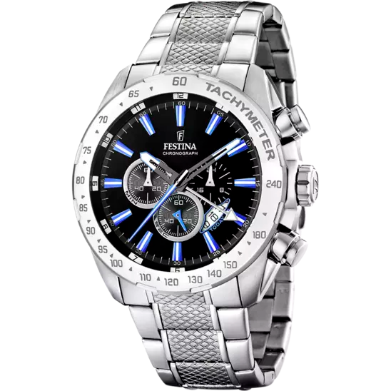 FESTINA-OROLOGIO CHRONO SPORT NERO CON CINTURINO IN ACCIAIO, UOMO