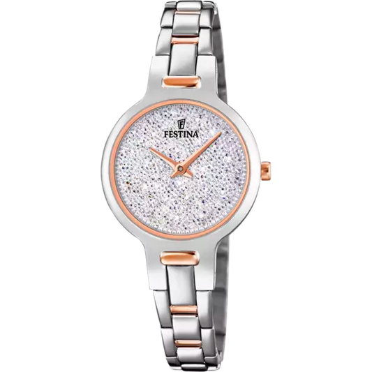 OROLOGIO FESTINA MADEMOISELLE F20381/1 ARGENTO, CINTURINO IN ACCIAIO, DONNA