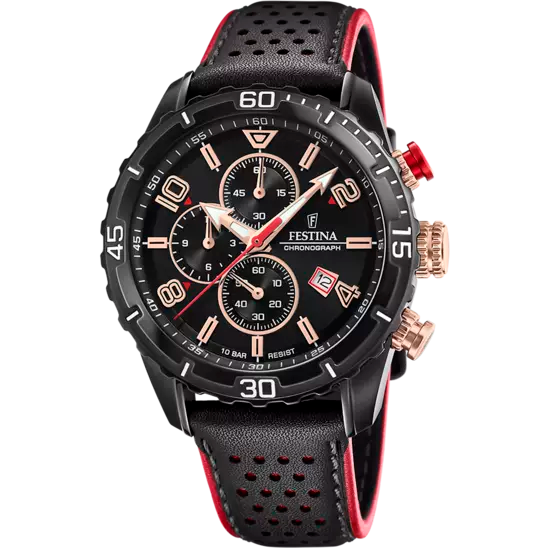 OROLOGIO FESTINA TIMELESS CHRONOGRAPH F20519/4 NERO CINTURINO IN PELLE, UOMO