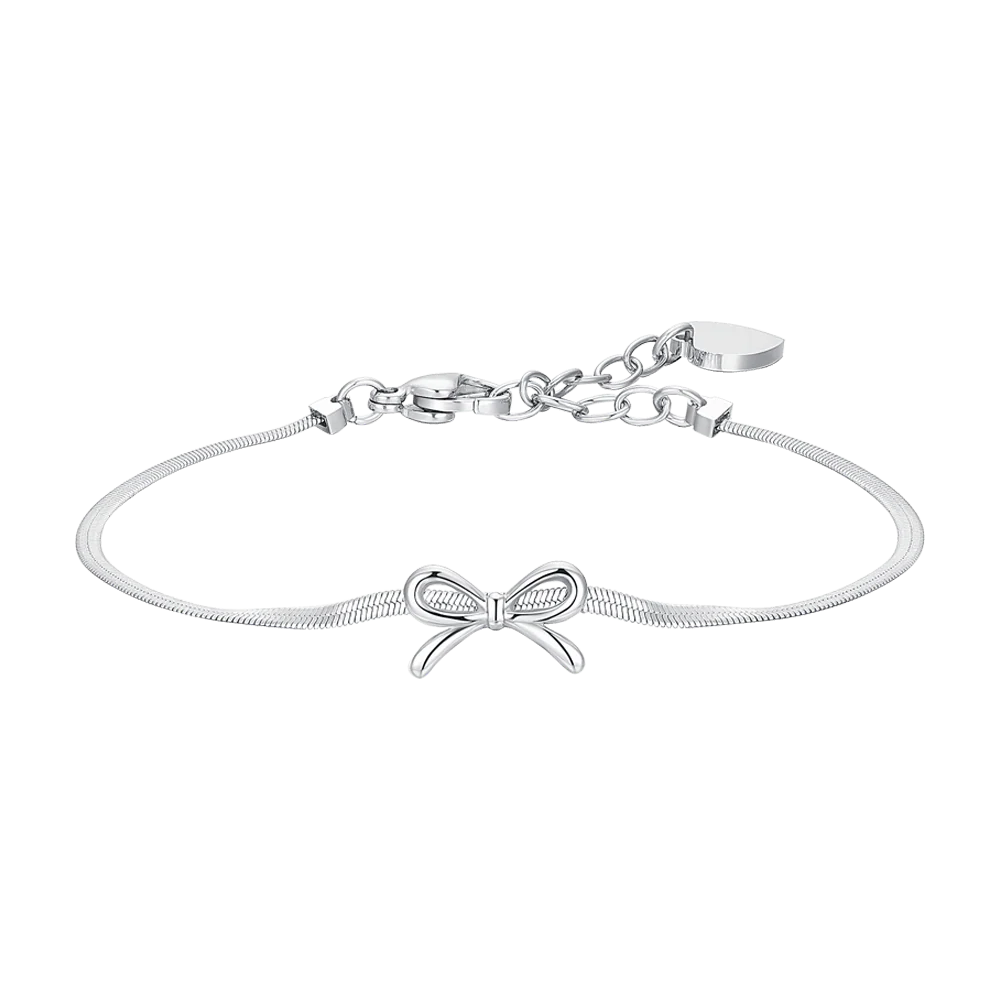 LUCA BARRA-BRACCIALE DONNA IN ACCIAIO FIOCCO