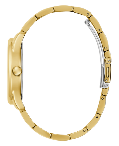 Guess Orologio Emblem Acciaio Gold Solo Tempo Quadrante Gold GW0485L1