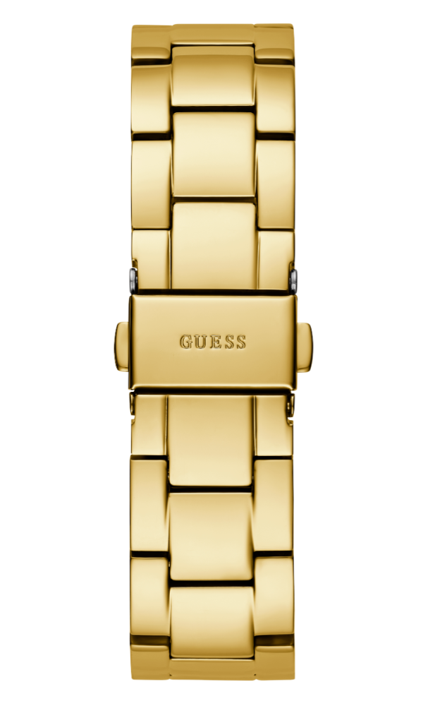 Guess Orologio Emblem Acciaio Gold Solo Tempo Quadrante Gold GW0485L1