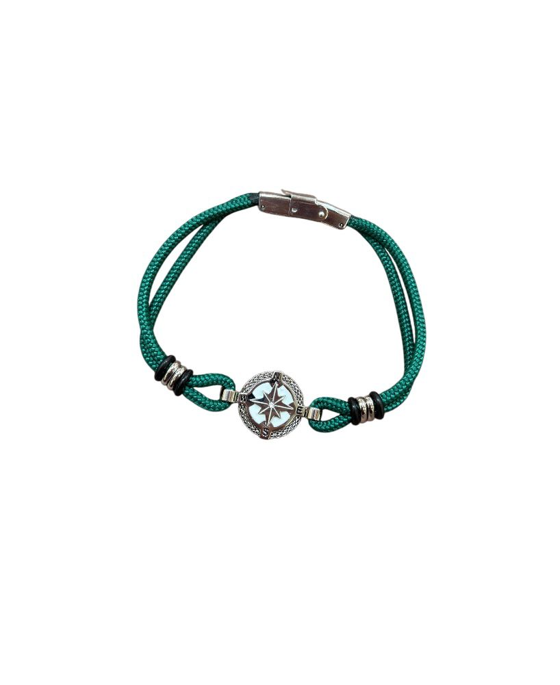 BROSWAY - Bracciale in stoffa verde