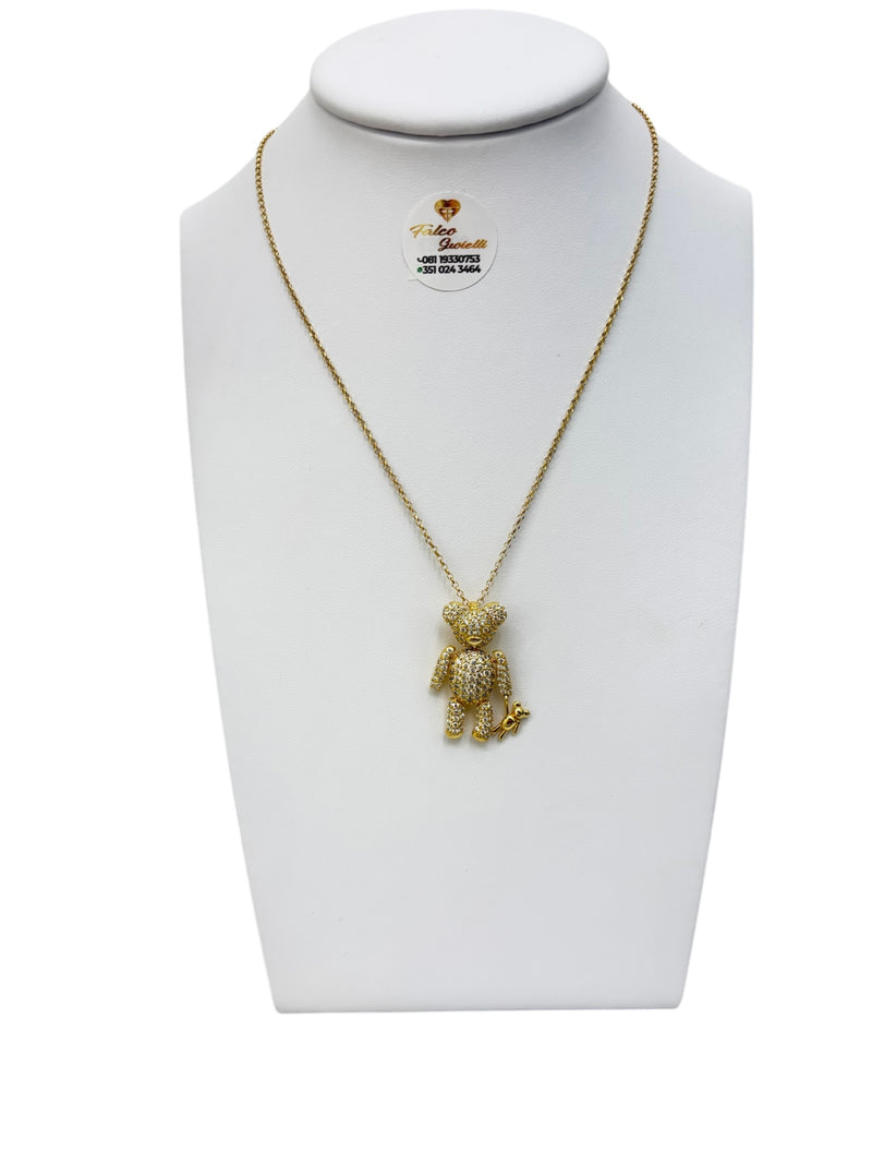 PREZIOSI ARGENTO-Orsetto Teddy Oro swarovski