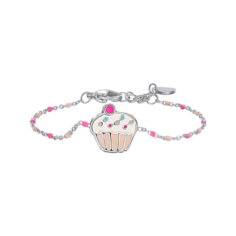 Luca Barra-Bracciale Acciaio Cupcake Smaltato