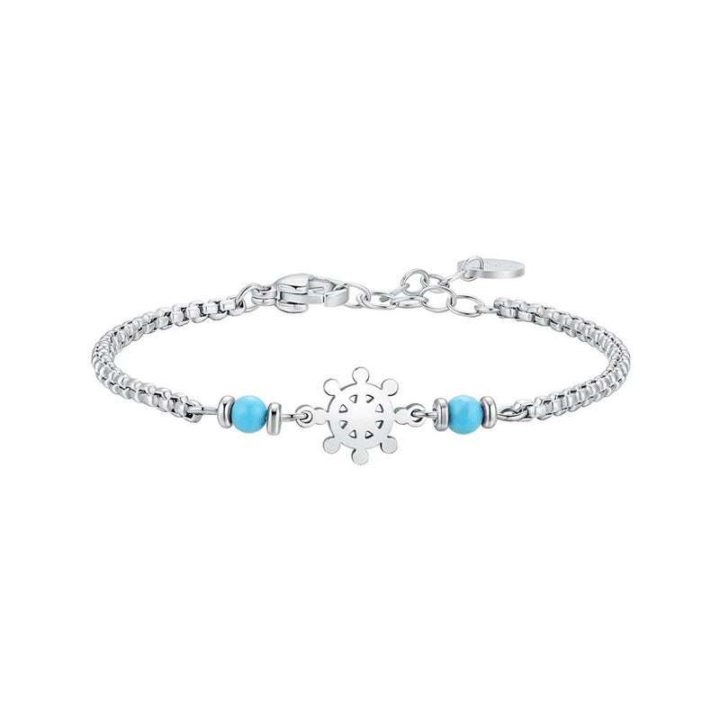 Luca Barra -Bracciale Kids Acciaio Timone e Turchesi