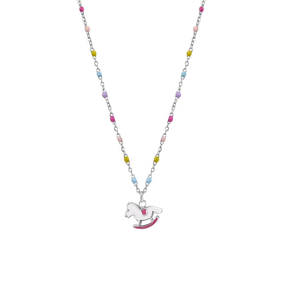 LUCA BARRA – Collana in Argento 925 con ciondolo a forma di cane