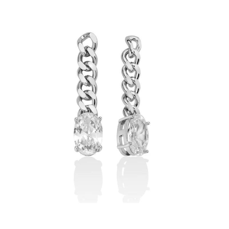 Kiara - Orecchini Basik con Pietre Bianche KERD2056B