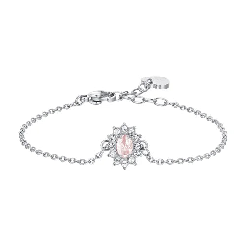 LUCA BARRA-Bracciale Donna cristalli rosa