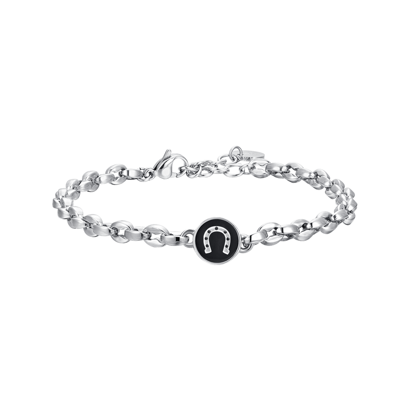 LUCA BARRA-BRACCIALE UOMO IN ACCIAIO CON FERRO DI CAVALLO