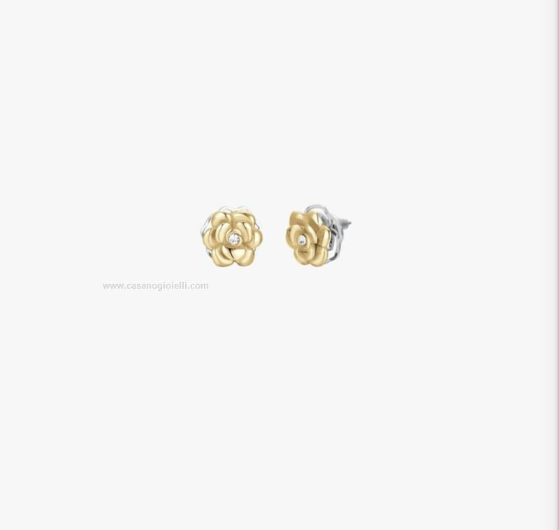 Luca barra-ORECCHINI DONNA IN ACCIAIO IP GOLD ROSA GIREVOLE