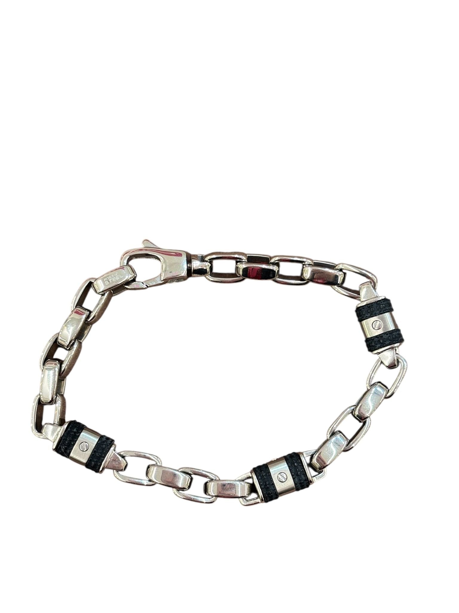 LUCA BARRA-Bracciale in acciaio