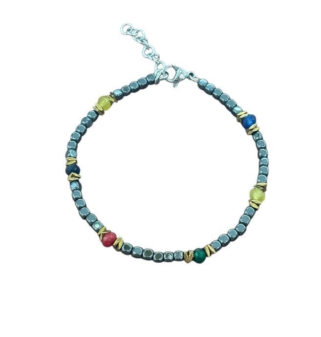 LUCA BARRA- bracciale perline muticolor