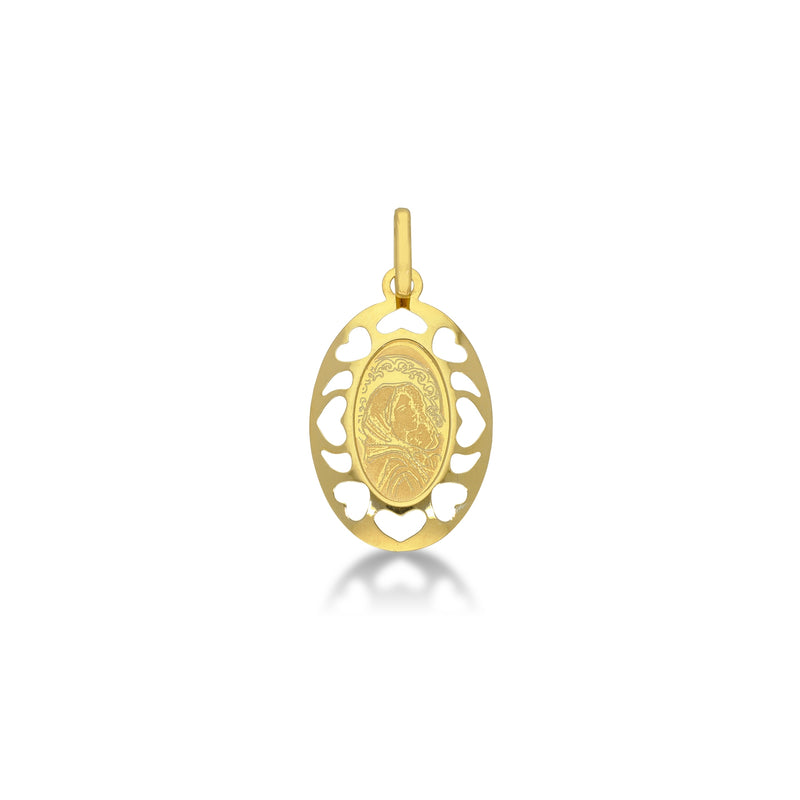 FALCO GIOIELLI  - Medaglia sacra Madonna con bimbo in oro giallo 18k