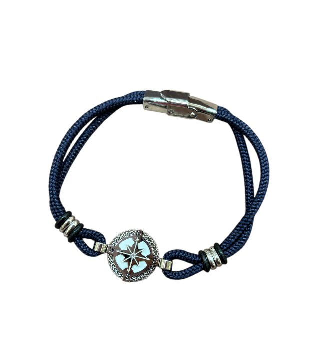 BROSWAY- Bracciale in stoffa blu