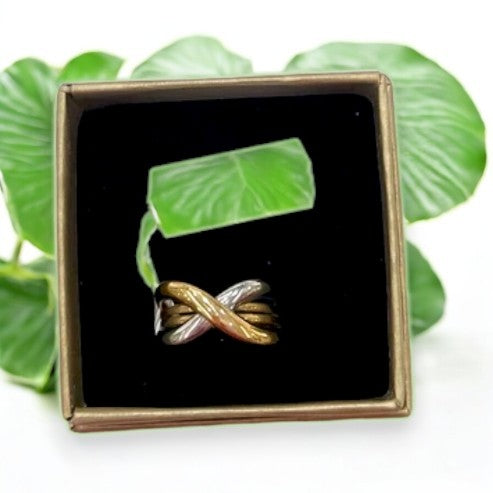 Anello in oro intreccio d'amore  - Oro 18 kt