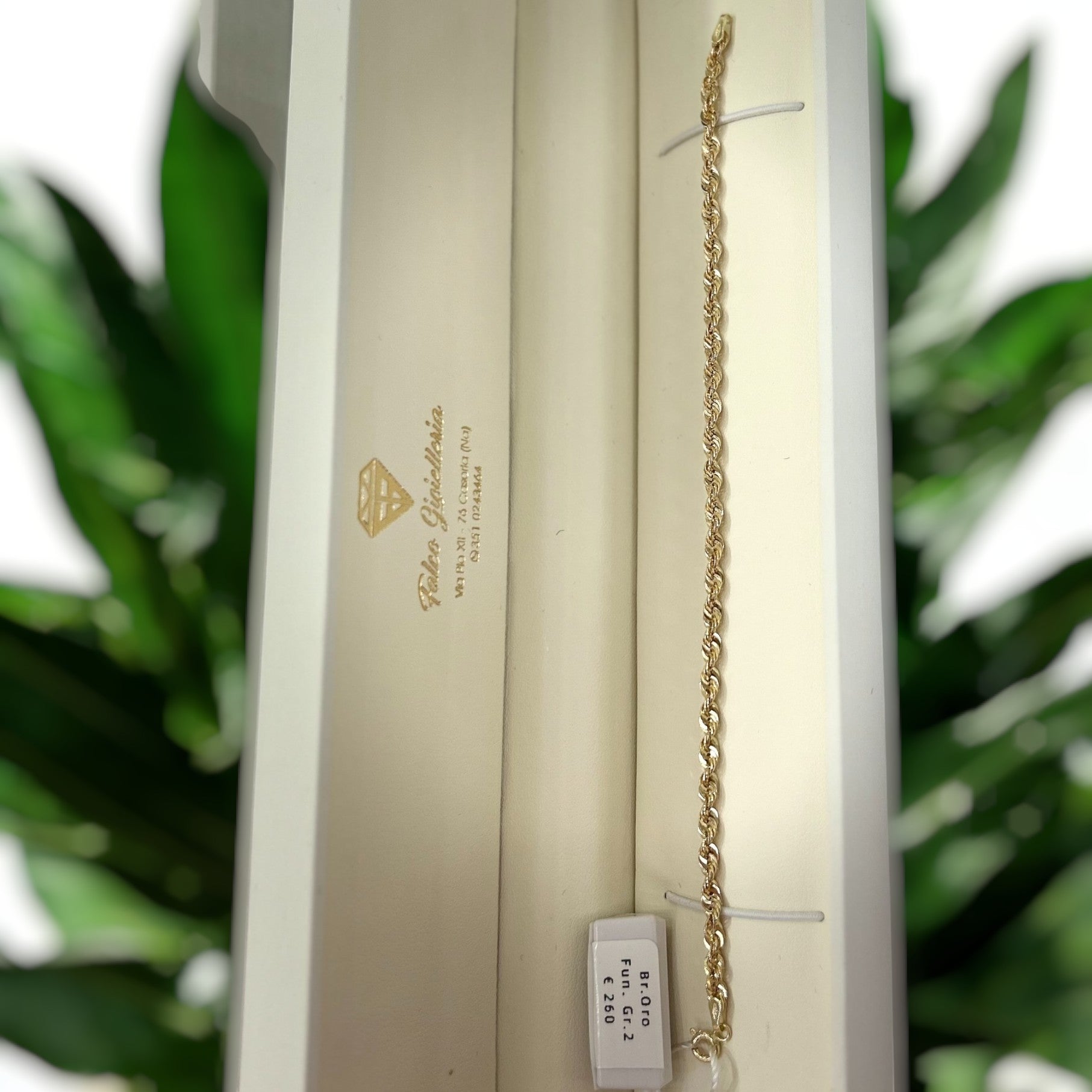 Bracciale funetta in oro -Oro18kt