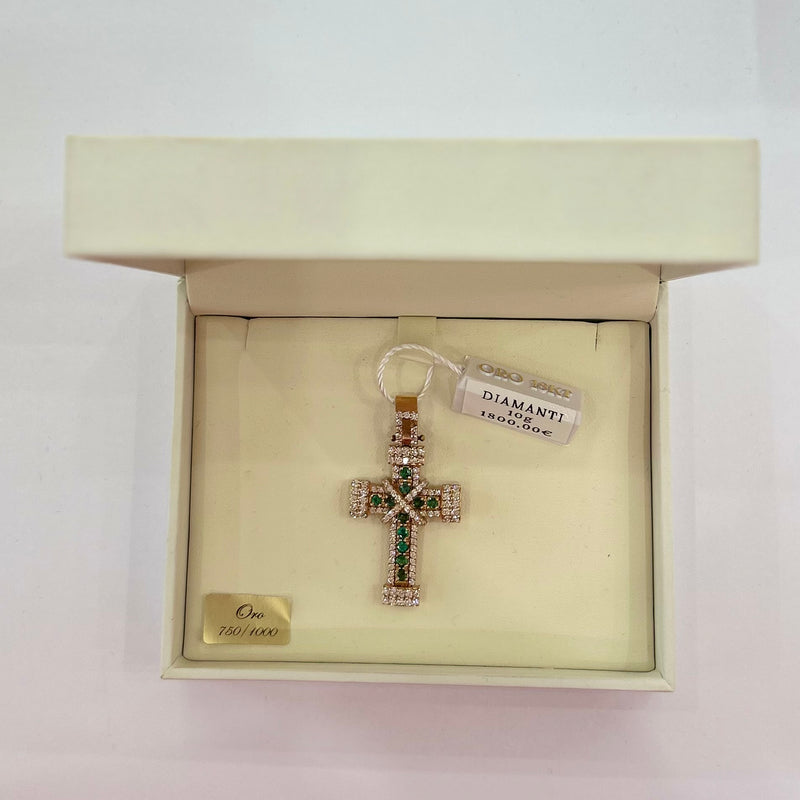 FALCO GIOIELLI - CROCE DIAMANTI - 10 gr
